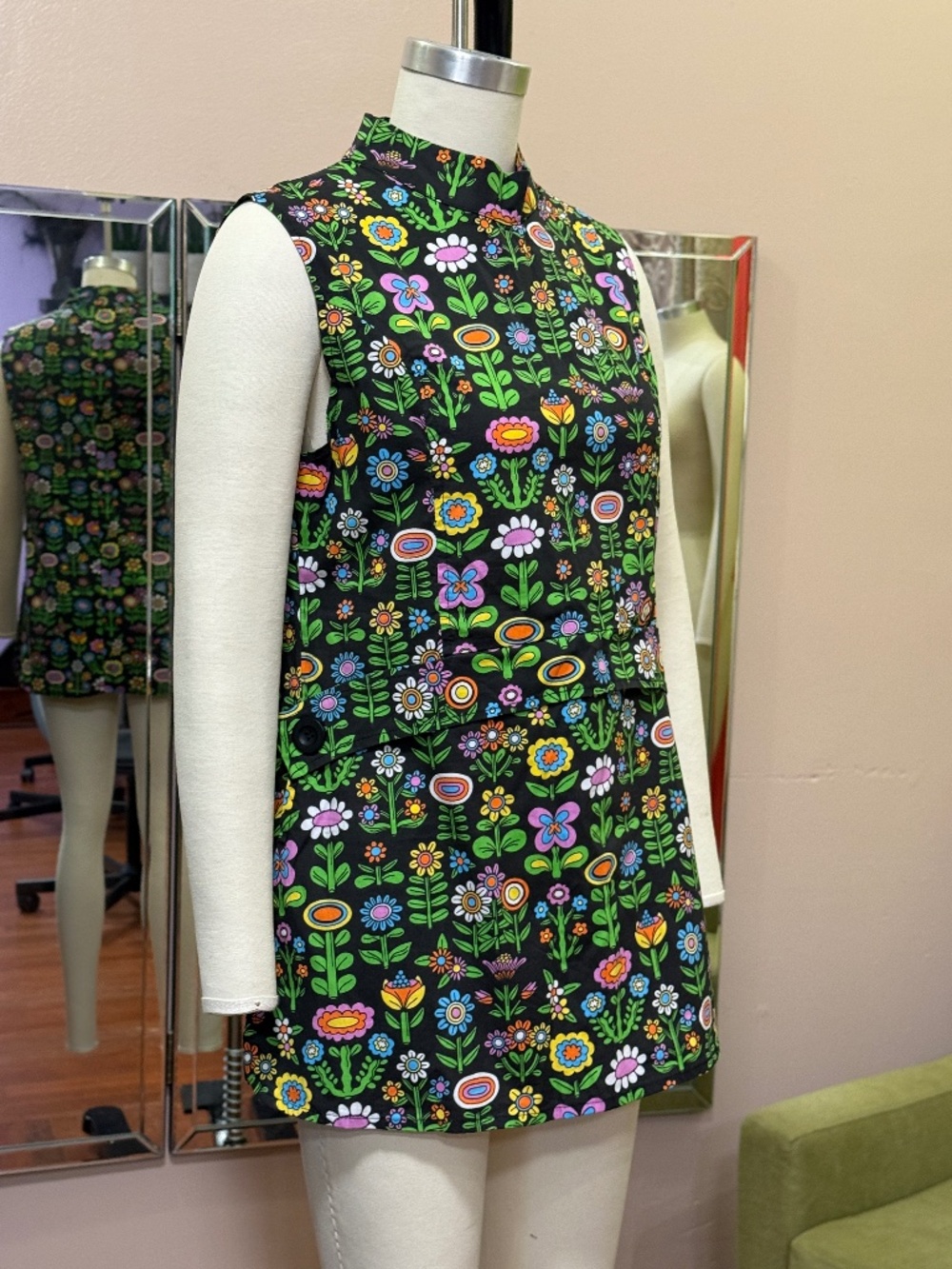 Nooworks Awesome Blossom Print, Sleeveless Tunic, Size Small